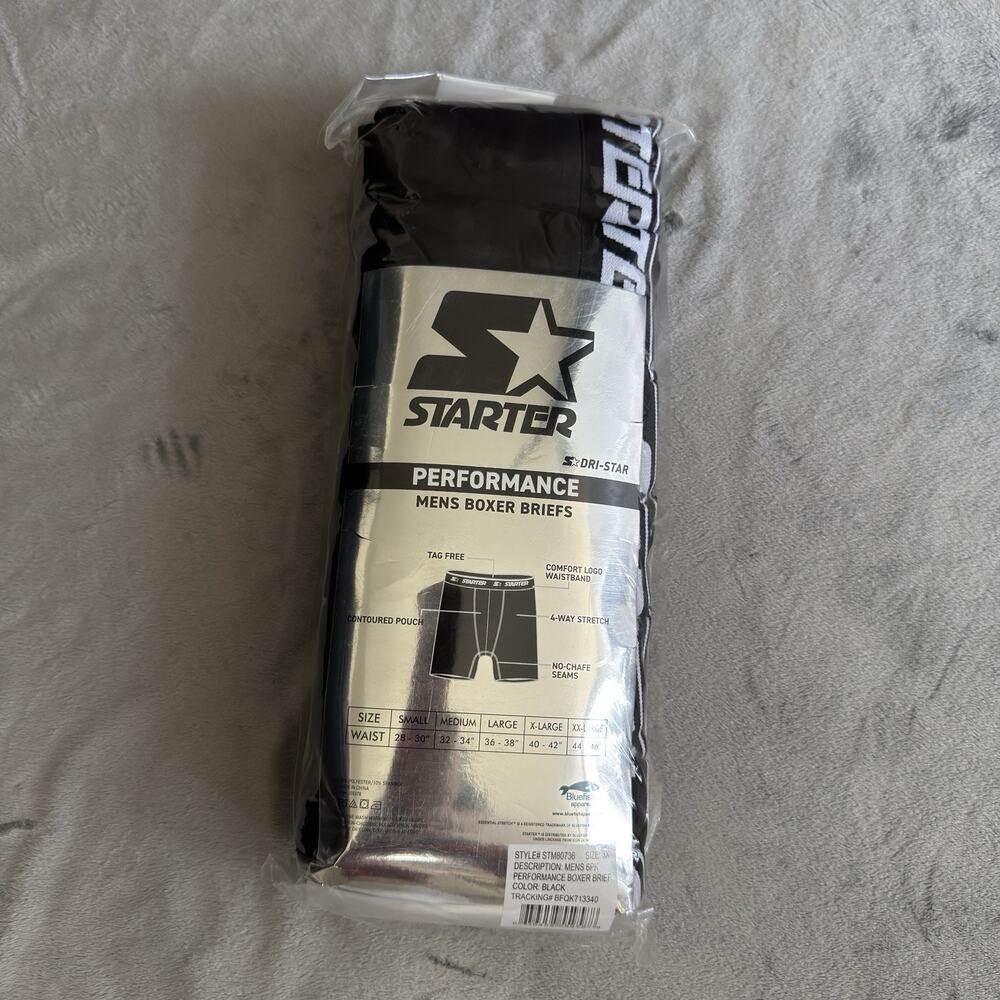 3XL Starter Mens 6-Pack Performance Boxer Briefs Fly Pouch‎